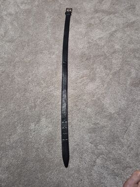 Banana Republic Black Leather Dress Belt with Silver Buckle